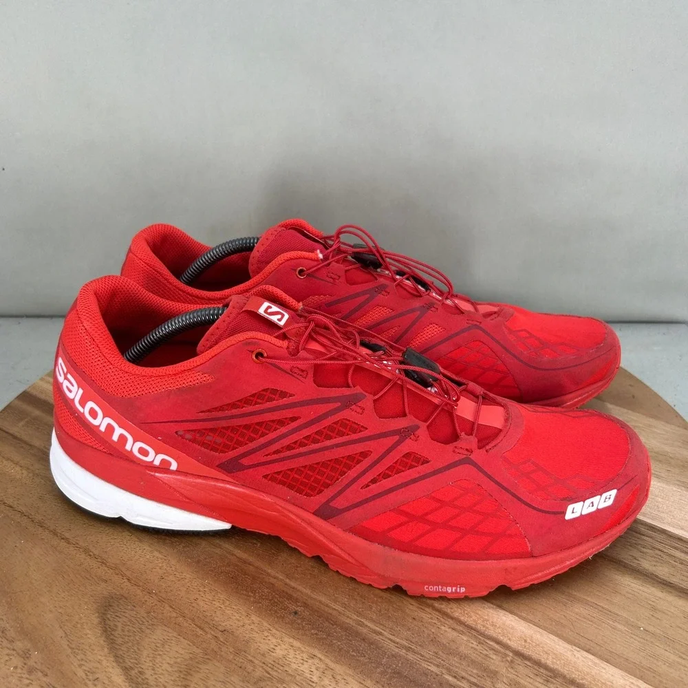 Salomon S-Lab X-Series Racing Red Running Shoes Mens Size 13